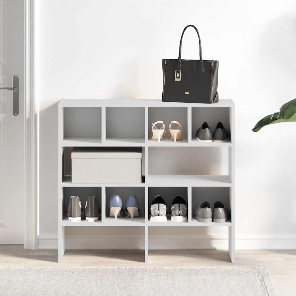 VidaXL Schuhregale 2 Stück stapelbar 89,5x30x40 cm weiß