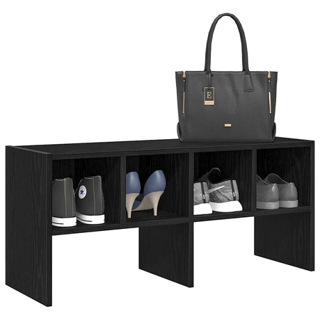 VidaXL Schuhregal stapelbar 89,5x30x40 cm schwarze Eiche