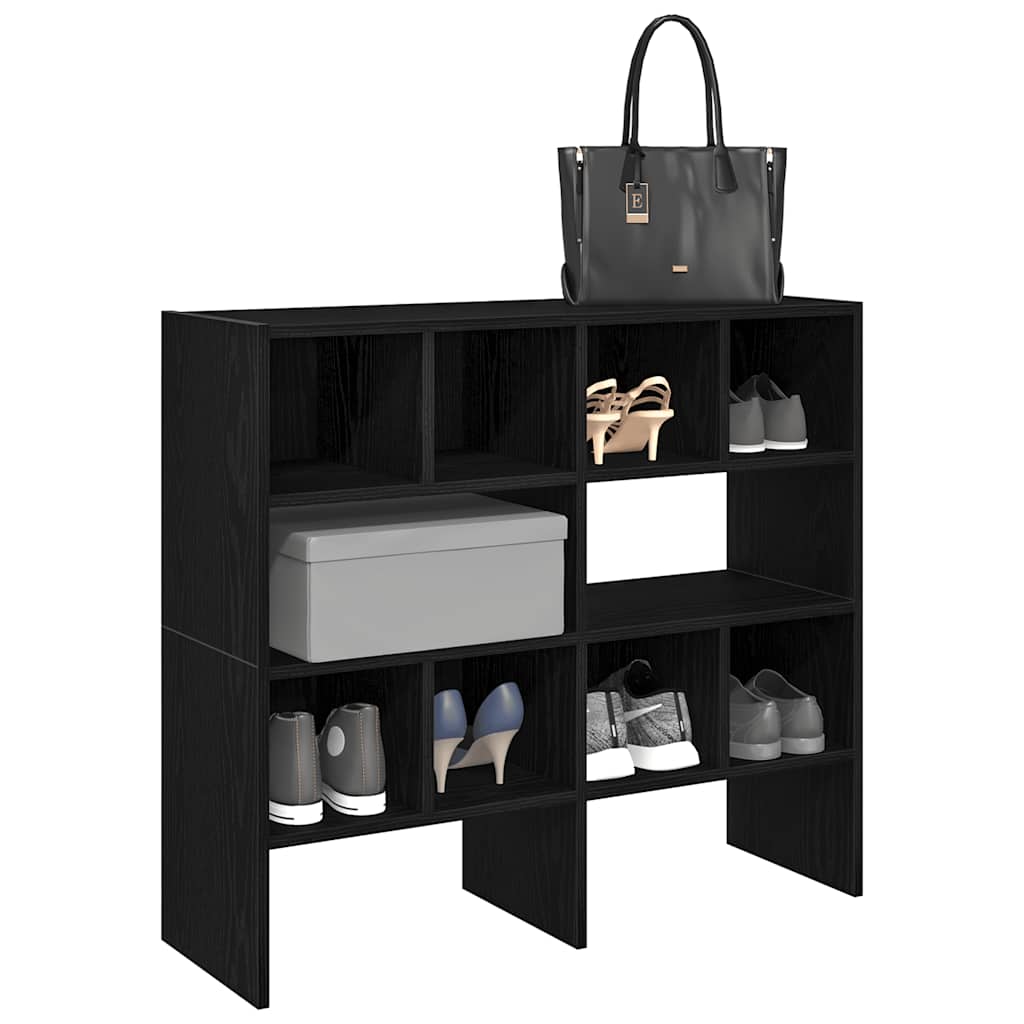 Vidaxx Schuhregale 2 Stück stapelbar 89,5x30x40 cm schwarze Eiche