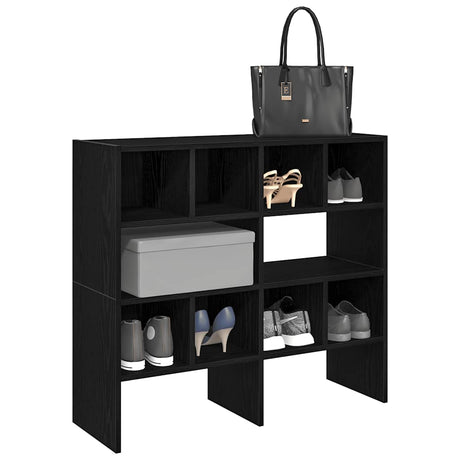 Vidaxx Schuhregale 2 Stück stapelbar 89,5x30x40 cm schwarze Eiche