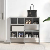 Vidaxx Schuhregale 2 Stück stapelbar 89,5x30x40 cm betongrau
