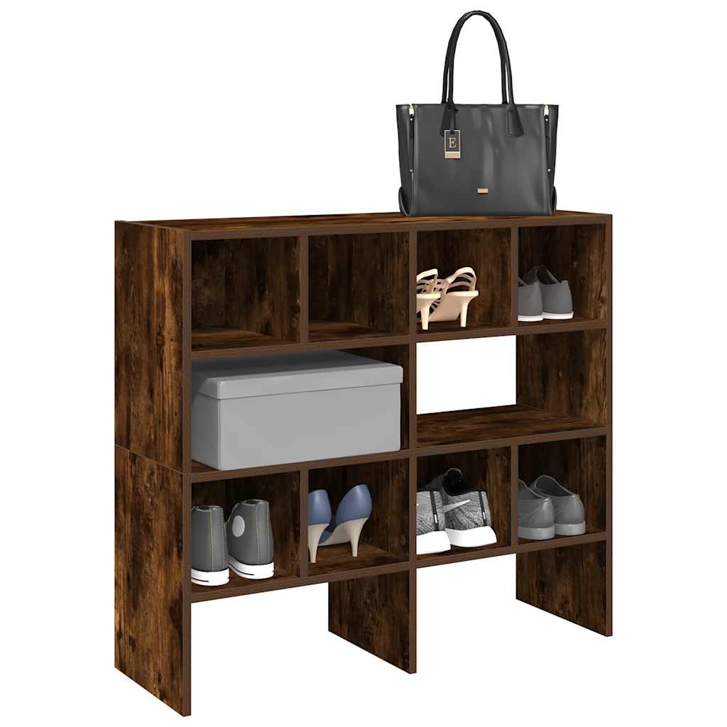 Vidaxx Schuhregale 2 Stück stapelbar 89,5x30x40 cm Farbe geräucherte Eiche