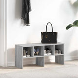 VidaXL Schuhregal stapelbar 89,5x30x40 cm graue Sonoma-Eiche