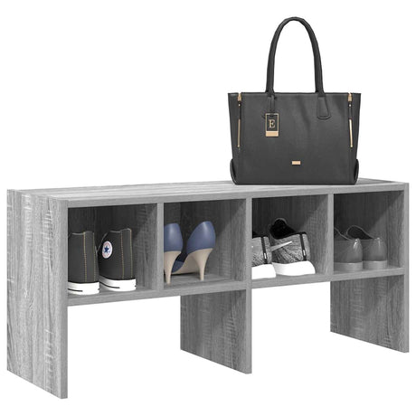 VidaXL Schuhregal stapelbar 89,5x30x40 cm graue Sonoma-Eiche
