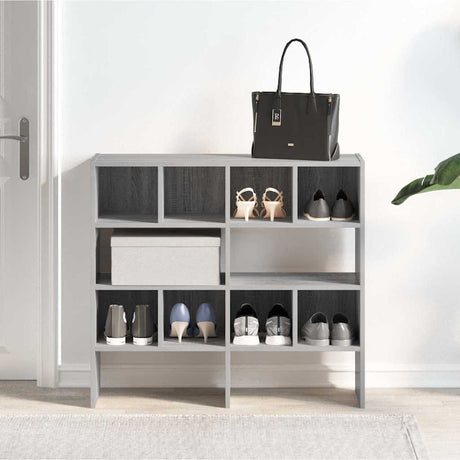 Vidaxx Schuhregale 2 Stück stapelbar 89,5x30x40 cm graue Sonoma-Eiche