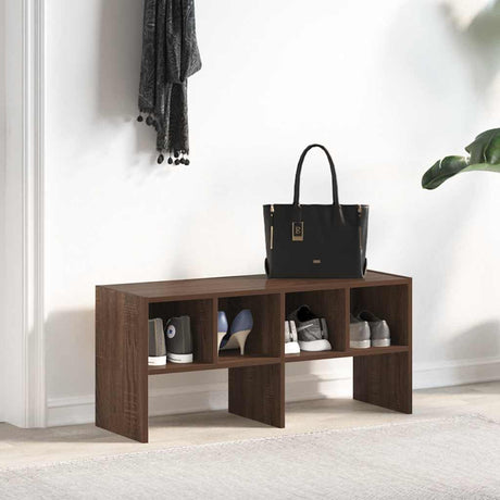 VidaXL Schuhregal stapelbar 89,5x30x40 cm braune Eichenfarbe