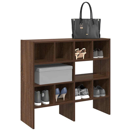VidaXL Schuhregale 2 Stück stapelbar 89,5x30x40 cm braune Eichenfarbe
