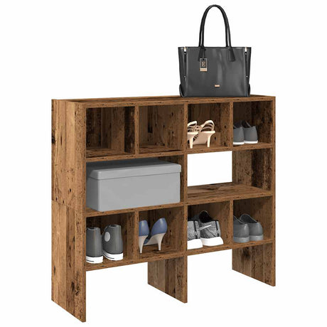 Vidaxx Schuhregale 2 Stk. stapelbar 89,5x30x40 cm altholzfarben