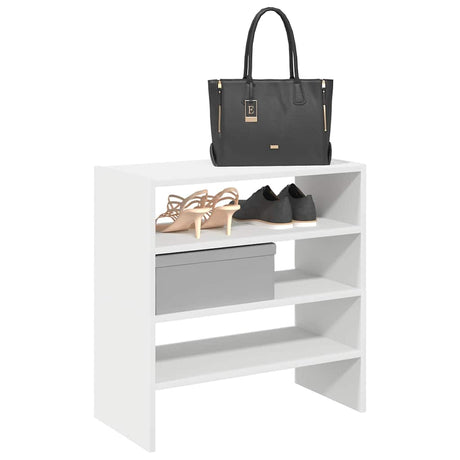 VidaXL Schuhregale 2 Stück stapelbar 60x30x30,5 cm weiß