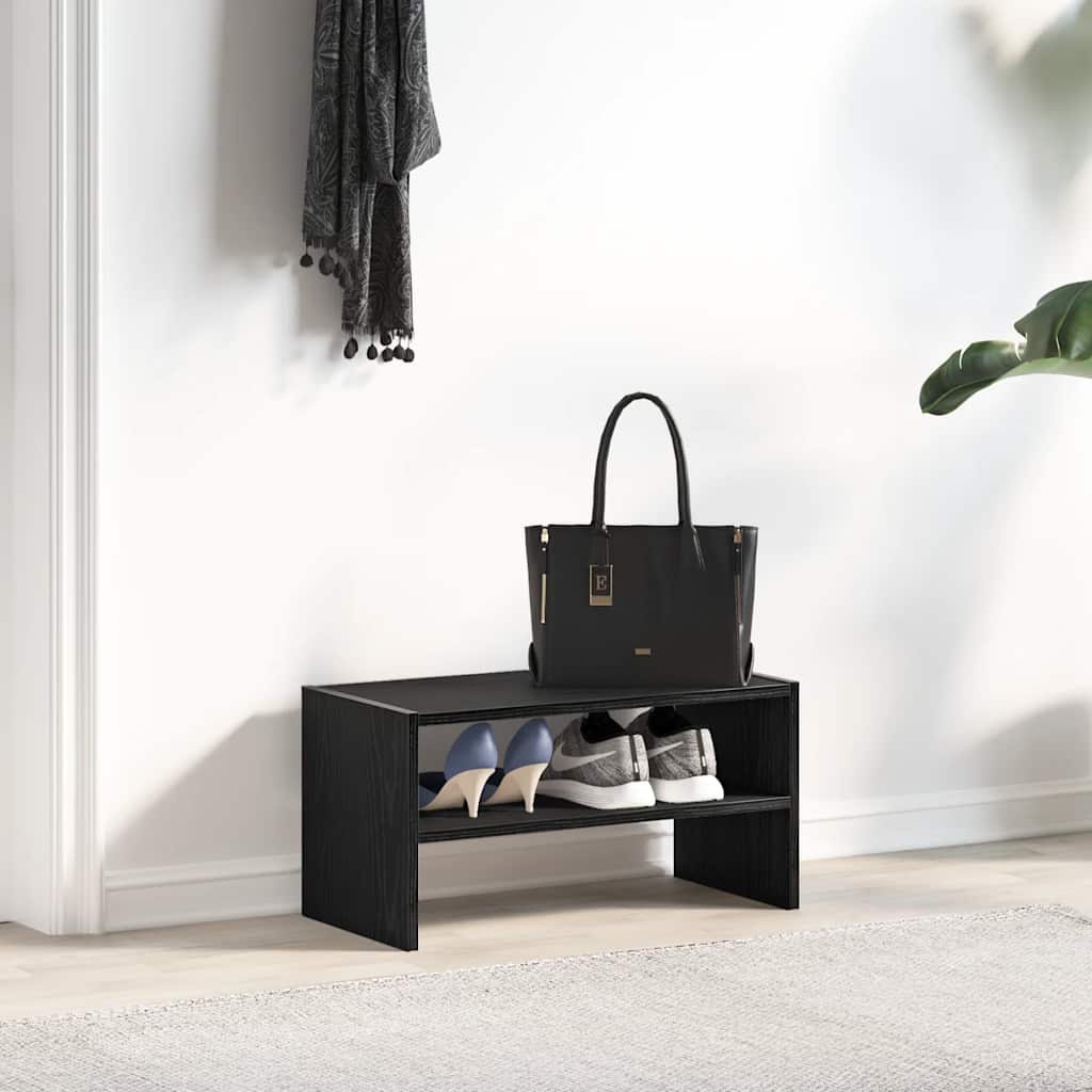 VidaXL Schuhregal stapelbar 60x30x30,5 cm schwarze Eiche