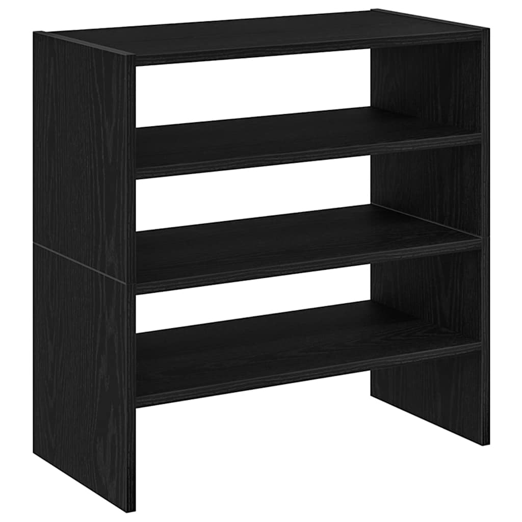 Vidaxx Schuhregale 2 Stück stapelbar 60x30x30,5 cm schwarze Eiche