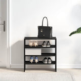 Vidaxx Schuhregale 2 Stück stapelbar 60x30x30,5 cm schwarze Eiche
