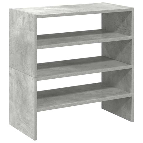 Vidaxx Schuhregale 2 Stück stapelbar 60x30x30,5 cm betongrau