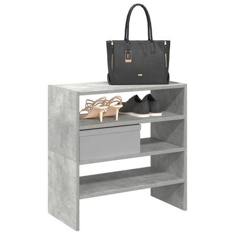 Vidaxx Schuhregale 2 Stück stapelbar 60x30x30,5 cm betongrau