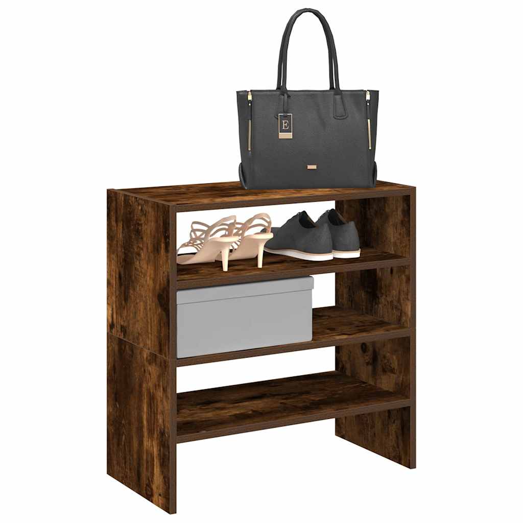 Vidaxx Schuhregale 2 Stück stapelbar 60x30x30,5 cm Farbe geräucherte Eiche