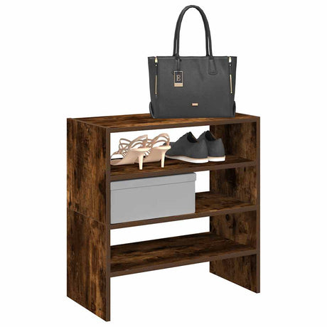 Vidaxx Schuhregale 2 Stück stapelbar 60x30x30,5 cm Farbe geräucherte Eiche