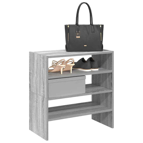 Vidaxx Schuhregale 2 Stück stapelbar 60x30x30,5 cm graue Sonoma-Eiche