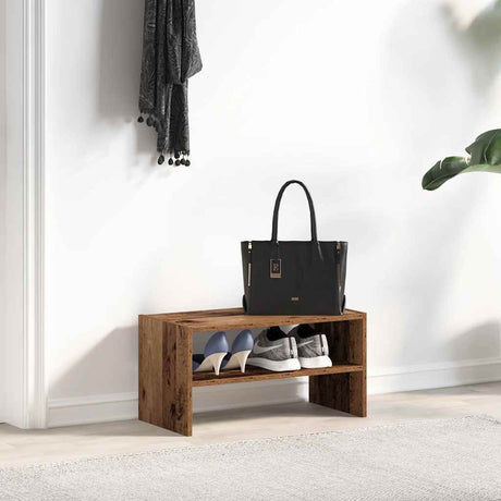 VidaXL Schuhregal stapelbar 60x30x30,5 cm altholzfarben