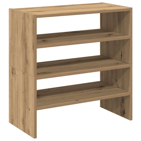 Vidaxx Schuhregale 2 Stück stapelbar 60x30x30,5 cm handwerkliche Eiche