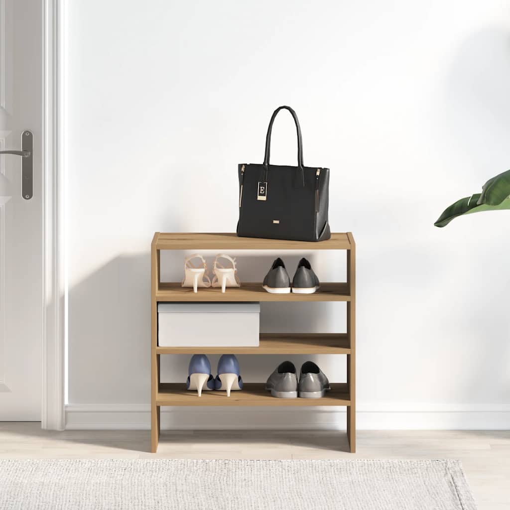 Vidaxx Schuhregale 2 Stück stapelbar 60x30x30,5 cm handwerkliche Eiche