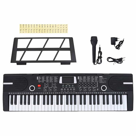 Vidaxxl 61-Tasten-Piano-Elektrotastatur mit Notenständer