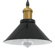 Vidaxl hanglamp in hoogte verstelbaar e27 ø22 cm metaal glanzend zwart