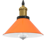 Vidaxl hanglamp in hoogte verstelbaar e27 ø22cm metaal glanzend oranje