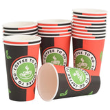 VidaXL Papierkaffeetassen 1000 Stück 16oz 400 ml rot und schwarz