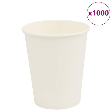 VidaXL Papierkaffeetassen 1000 Stück 8oz 200 ml weiß