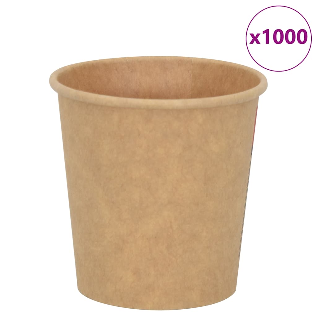 VidaXL Papierkaffeetassen 1000 Stück 4oz 100 ml braun