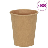 VidaXL Papierkaffeetassen 1000 Stück 8oz 200 ml braun
