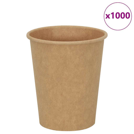 VidaXL Papierkaffeetassen 1000 Stück 8oz 200 ml braun