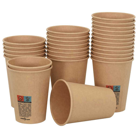 VidaXL Papierkaffeetassen 1000 Stück 12oz 300 ml braun