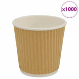 VidaXL Papierkaffeetassen 1000 Stück 4oz 100 ml braun