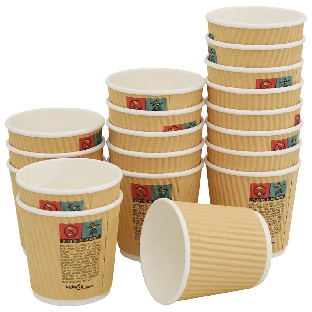 VidaXL Papierkaffeetassen 1000 Stück 4oz 100 ml braun