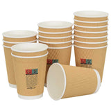 VidaXL Papierkaffeetassen 500 Stück 12oz 300 ml braun