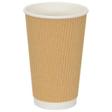 VidaXL Papierkaffeetassen 500 Stück 16oz 400 ml braun