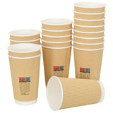 VidaXL Papierkaffeetassen 500 Stück 16oz 400 ml braun