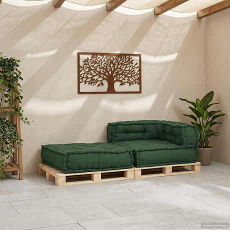 Vidaxl modulaire bankstel 70x70x54 stof groen