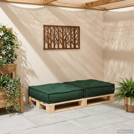 Vidaxl modulaire bankstel 70x70x36 stof groen
