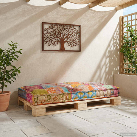Vidaxl pallet sofa kussen multikleur 120 x 80 x 12 cm stof