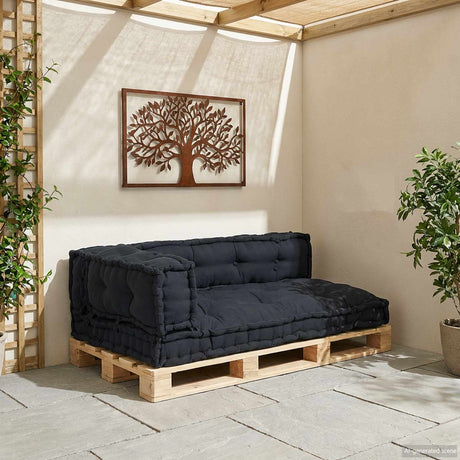 Vidaxl pallet sofa kussen 3 st stof antracietkleurig 120 x 80 x 38 cm