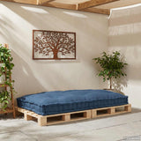 Vidaxl pallet sofa kussen indigo 120 x 80 x 12 cm stof