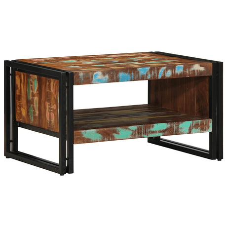 Vidaxl salontafel 70x50x38 cm massief gerecycled hout meerkleurig