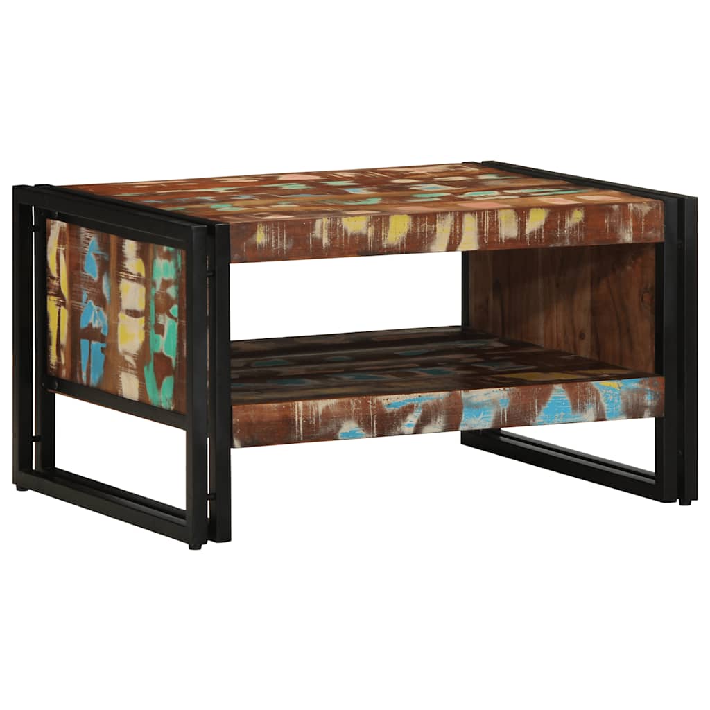 Vidaxl salontafel 70x50x38 cm massief gerecycled hout meerkleurig