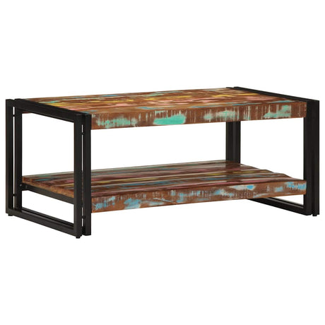 Vidaxl salontafel 90x50x38 cm massief gerecycled hout meerkleurig