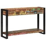 Vidaxl wandtafel multikleur 120 x 33 x 75 cm massief gerecycled hout