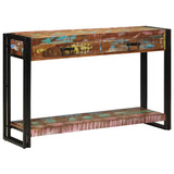 Vidaxl wandtafel multikleur 120 x 33 x 75 cm massief gerecycled hout