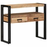 Vidaxl wandtafel met lade bruin 90 x 33 x 75 cm massief acaciahout