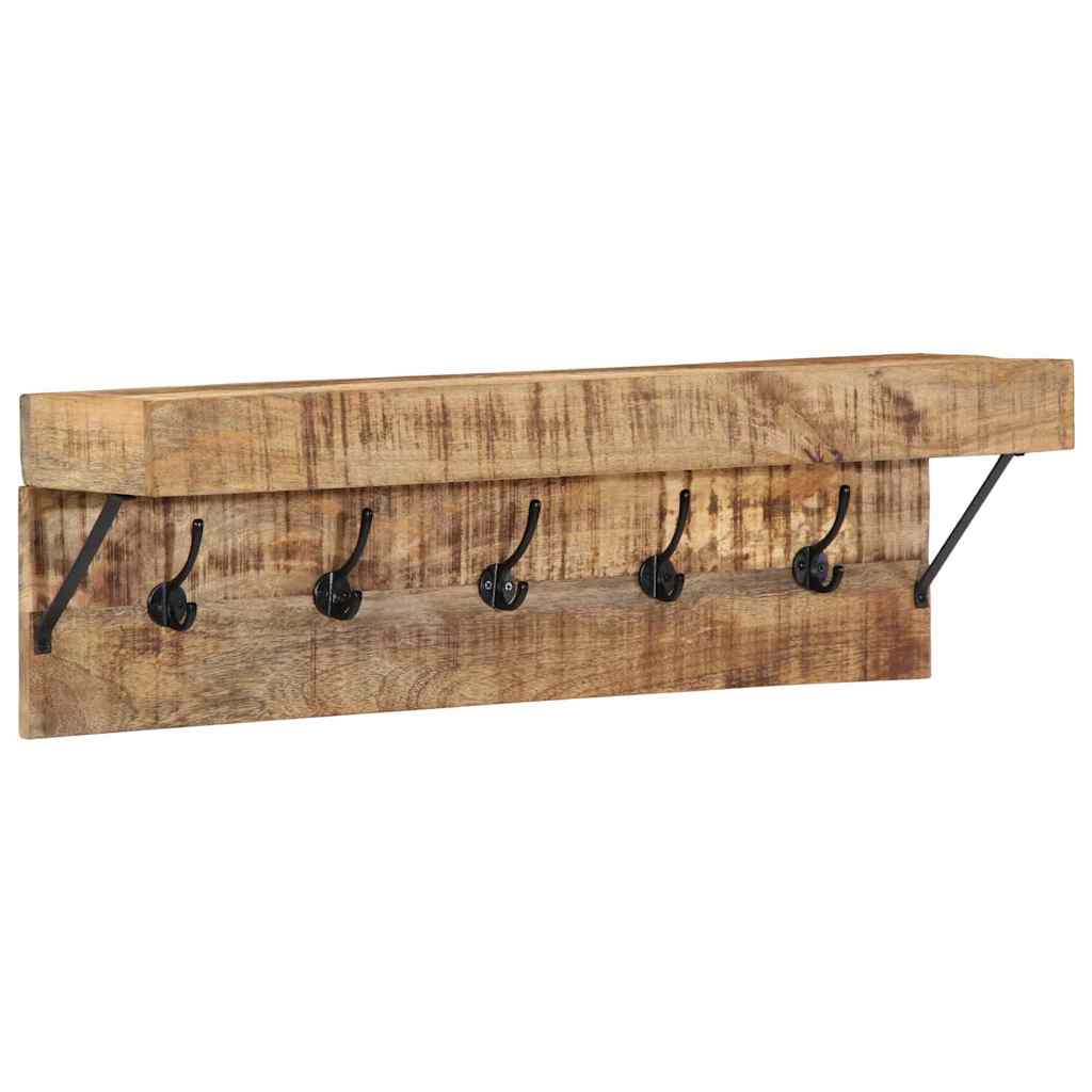 Vidaxl kapstok wandgemonteerd bruin 73 x 19 x 23 cm massief mangohout